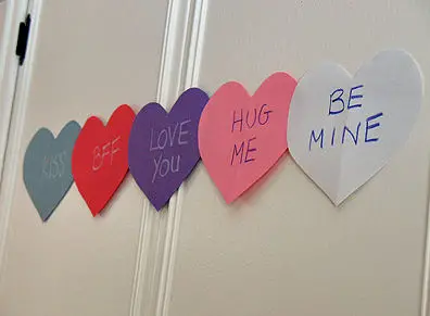Banner de corazones para San Valentín