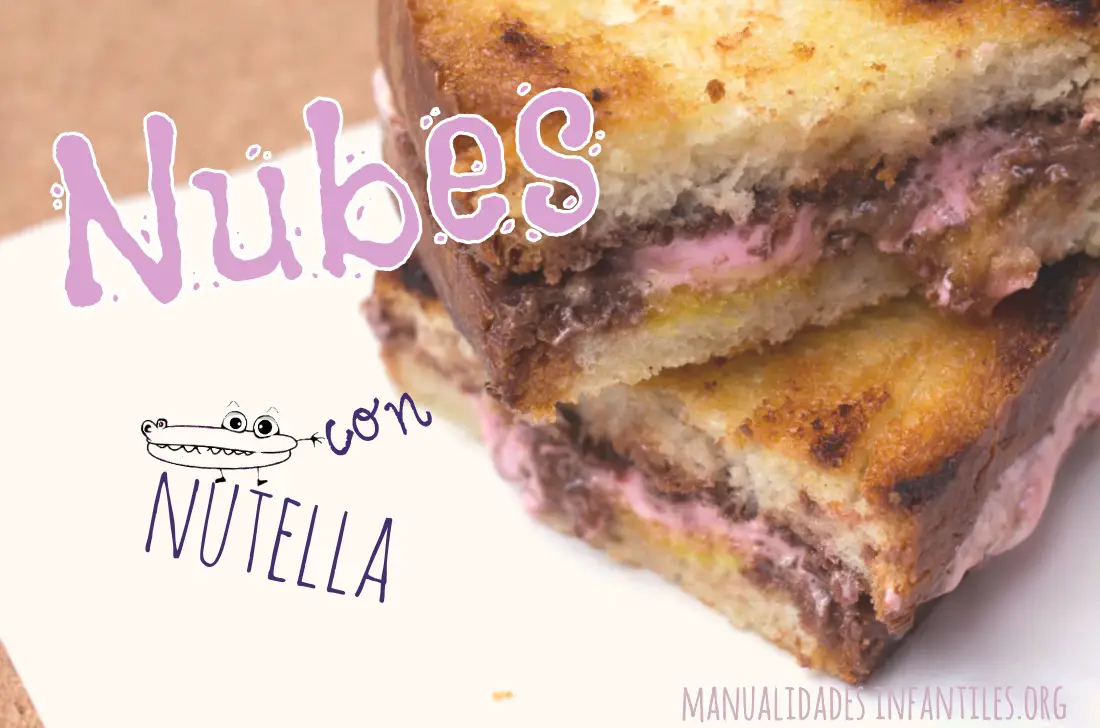 Bocadillo de nutella con nubes