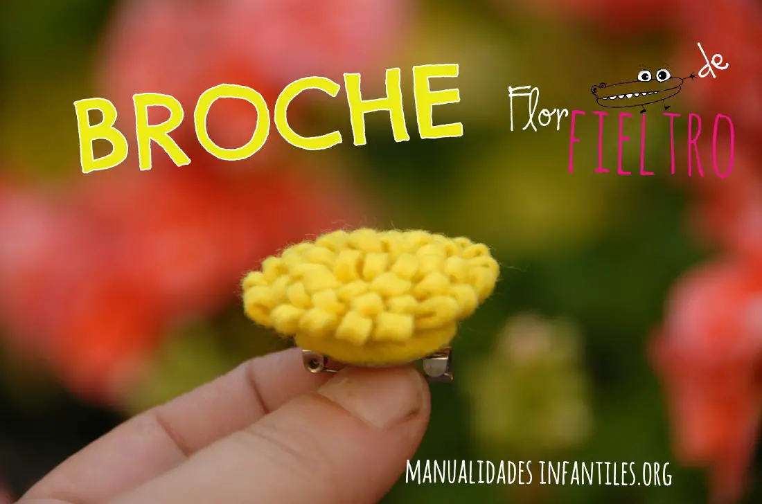 Broche de fieltro roseton