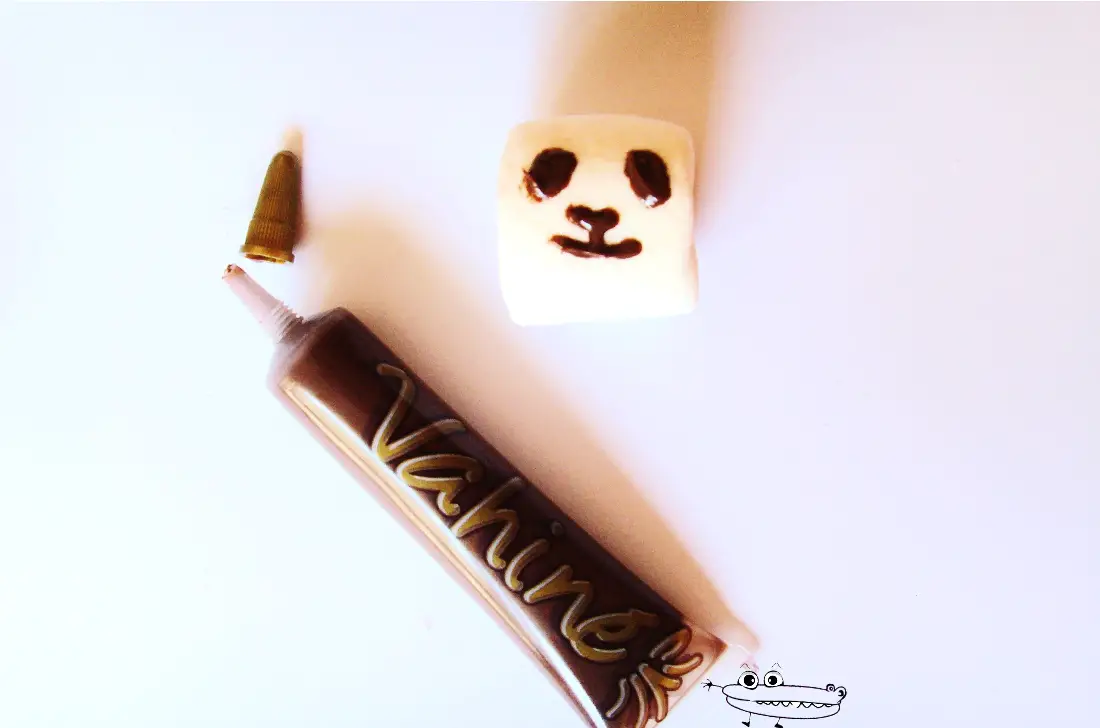 Brocheta de oso panda pasos