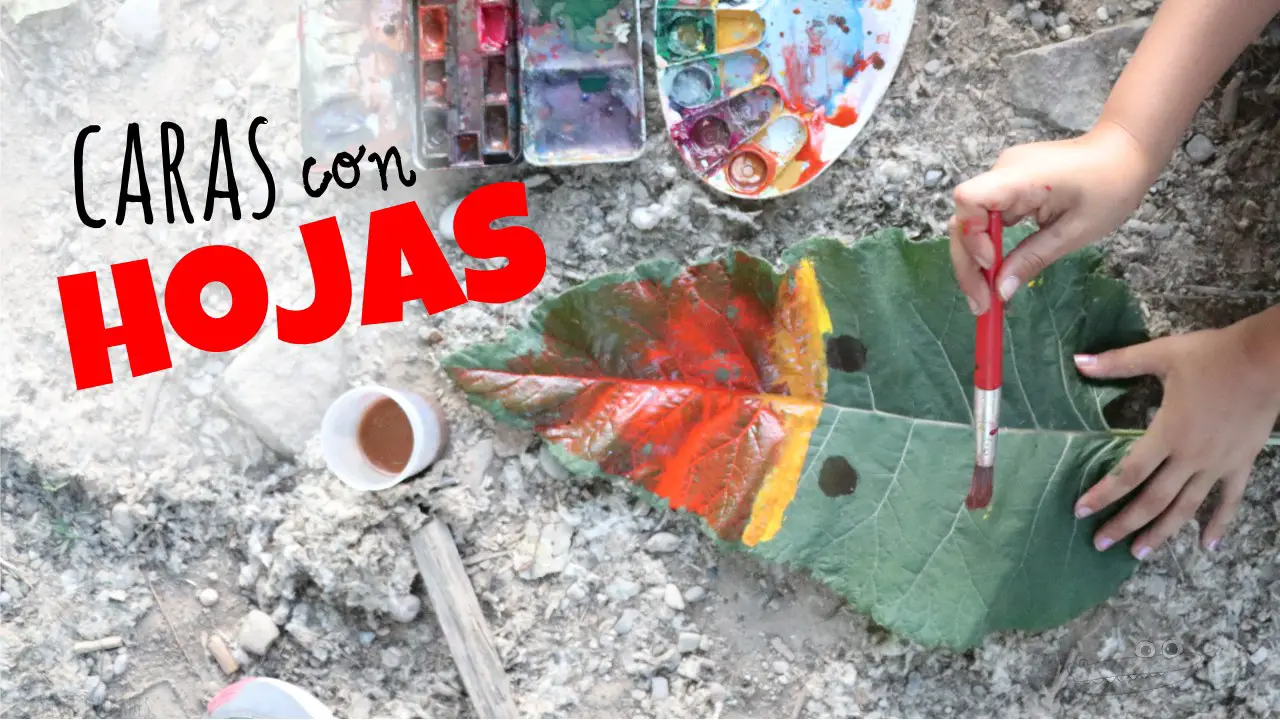 Caras con hojas actividad de arte