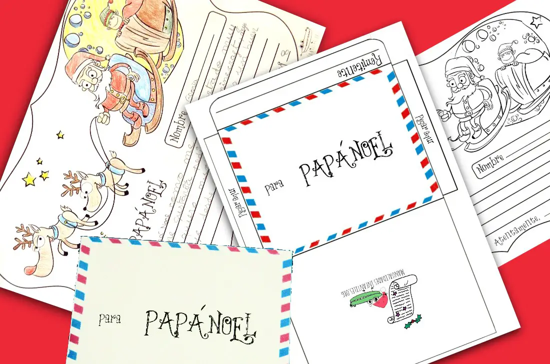 Carta Papa Noel Colorear Carta a Papá Noel para colorear -Manualidades Infantiles