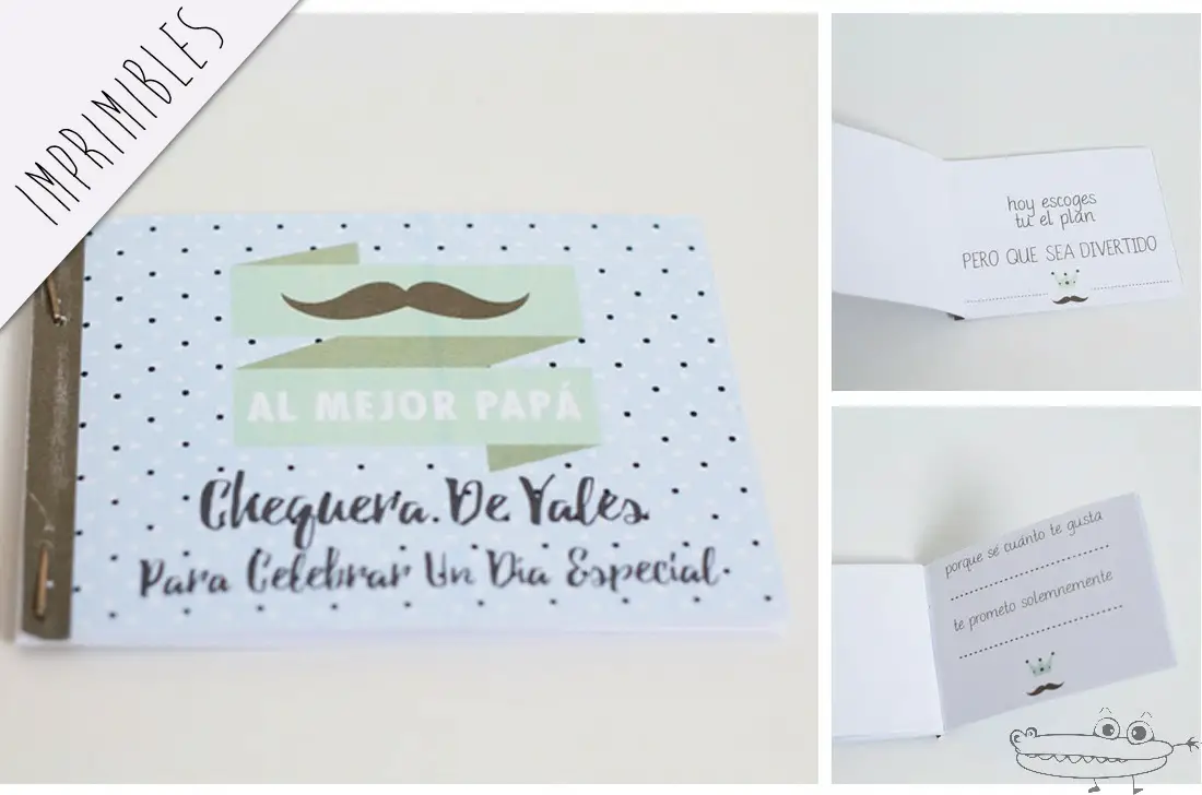 Chequera de vales para el Día del Padre -Manualidades Infantiles