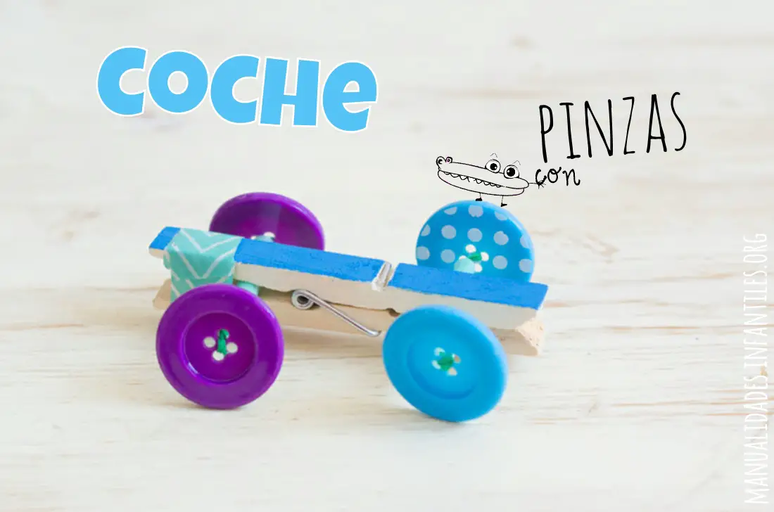 Coche con pinzas de la ropa