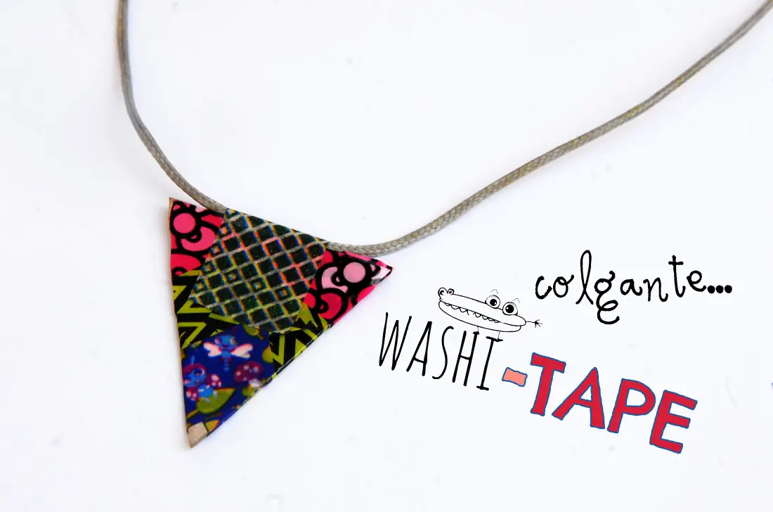 Colgante con washi tape