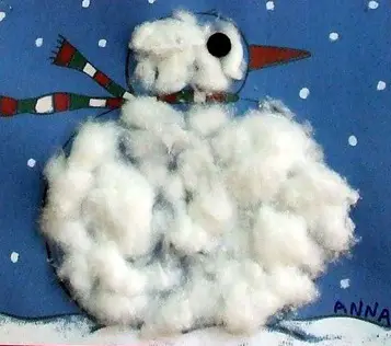 muñeco nieve algodon