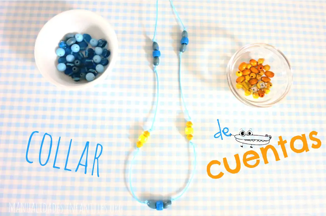 Collar de cuentas de colores