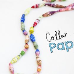 Collar de cuentas de papel