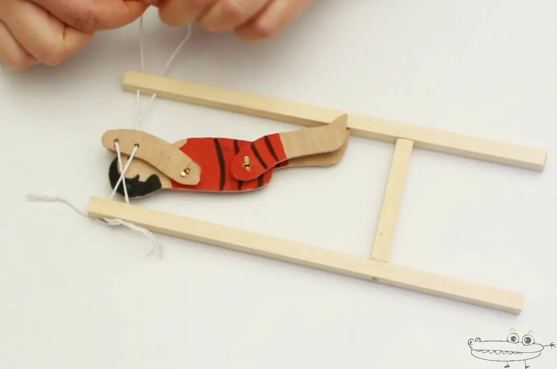 Como hacer un juguete acrobata de madera