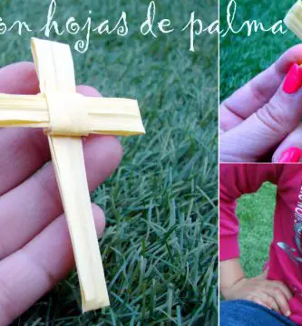 Como hacer una cruz con hoja de palma