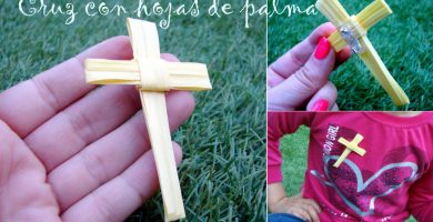 Como hacer una cruz con hoja de palma