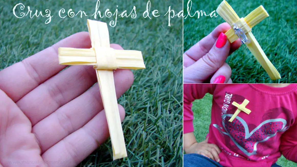 Como hacer una cruz con hoja de palma