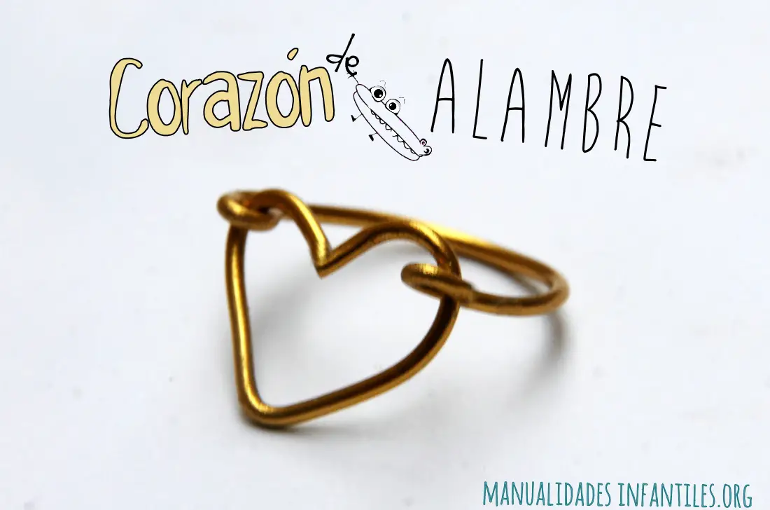 Anillo corazón alambre Infantiles