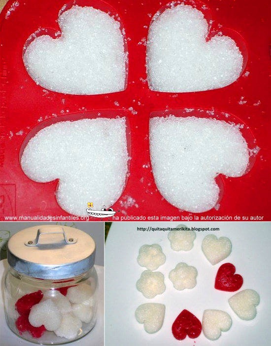 terrones de azucar por San Valentín