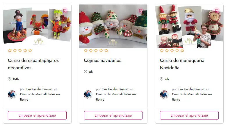 Cursos de muñequería navideña