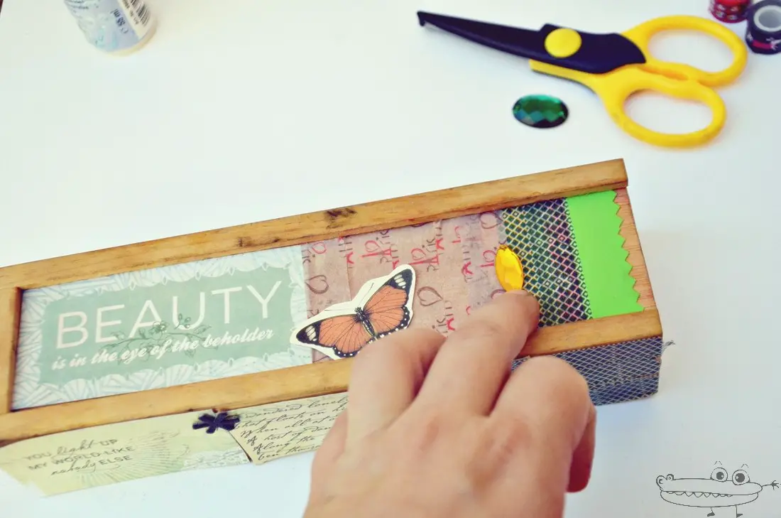 decoracion con papeles de scrapbooking