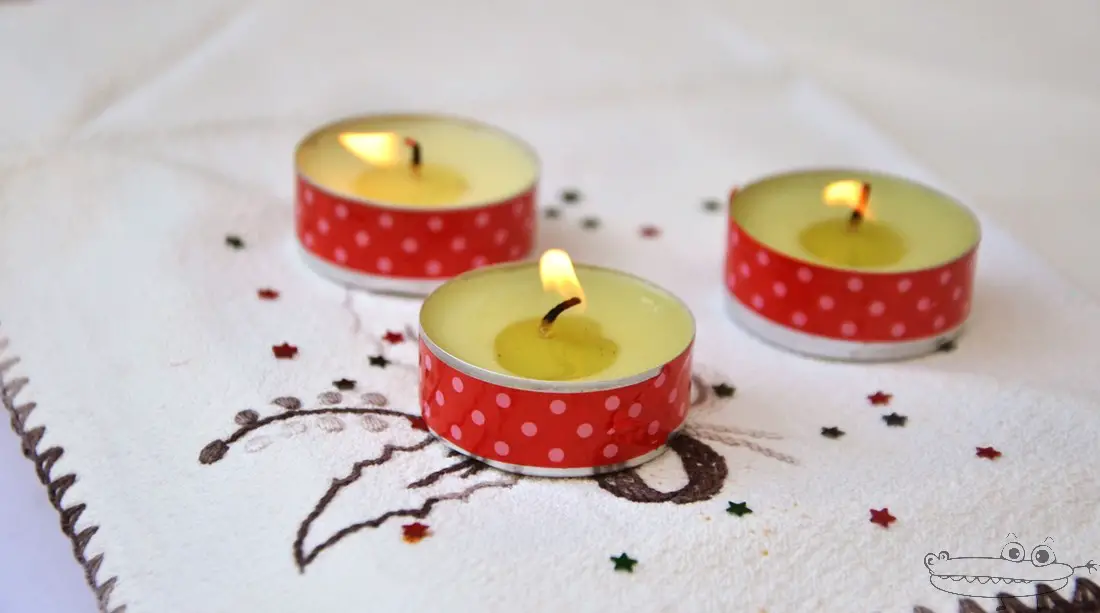 Decorar velas con Washi tape