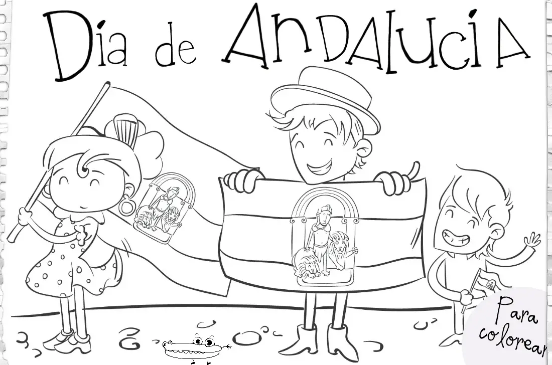 Dia de Andalucia para colorear