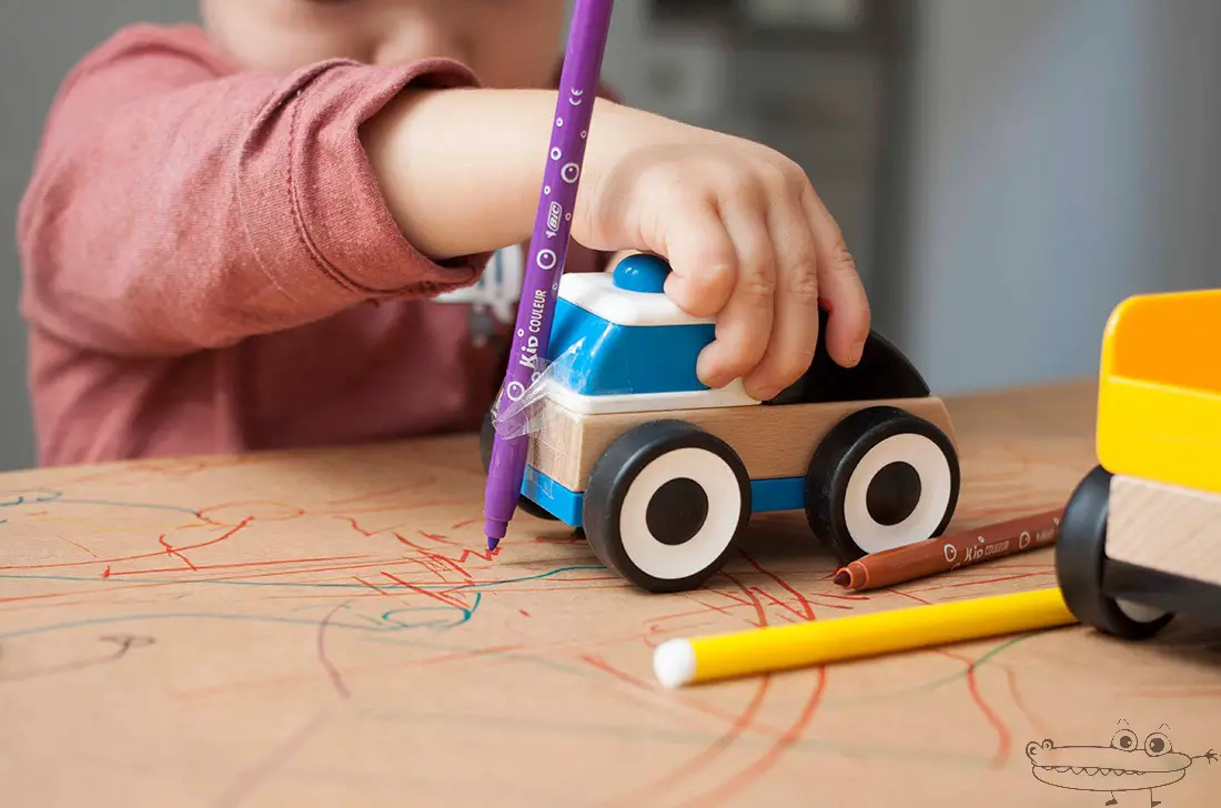 Dibujar con coches actividad de preescolar