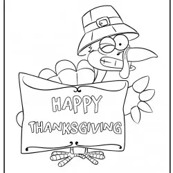 Dibujo Feliz Día de Accion de Gracias