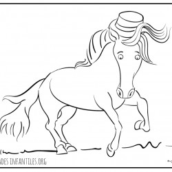 Dibujo caballo andaluz
