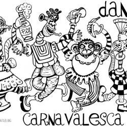 dibujo de carnaval danza carnavalesca