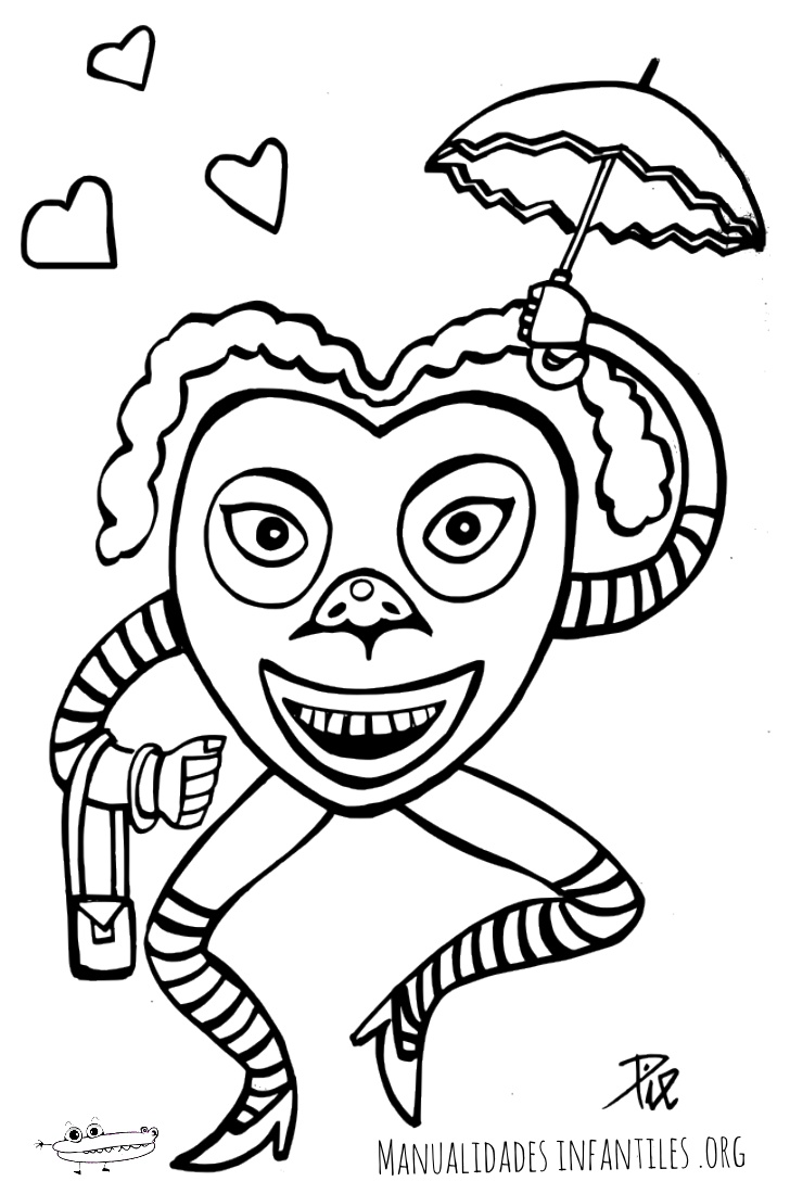 Dibujo de Corazona para colorear