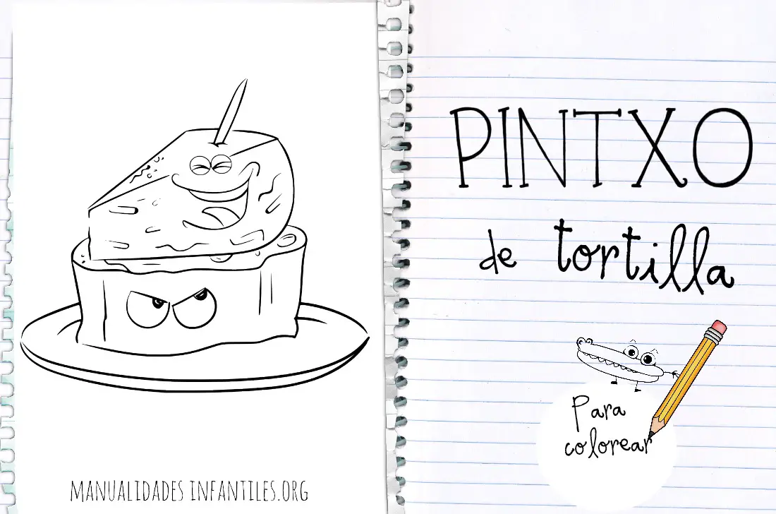 Dibujo de Pintxo de tortilla