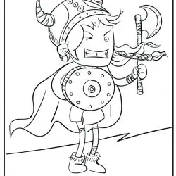 Dibujo de Super Vikinga