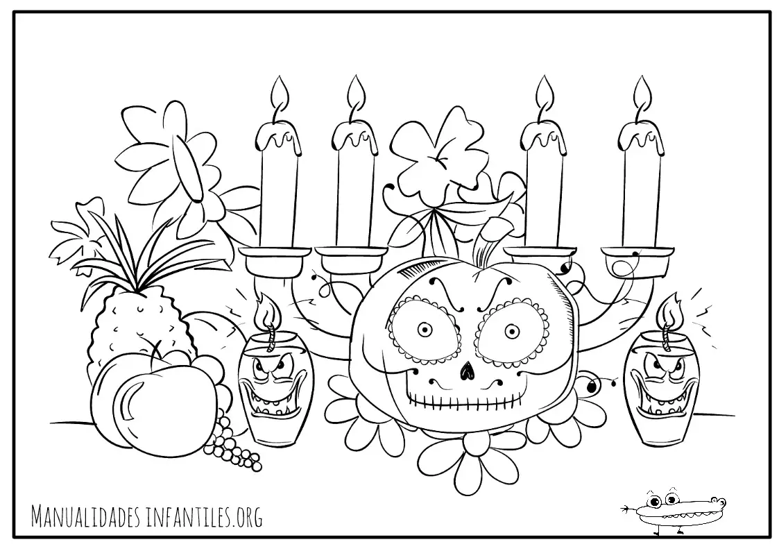 Dibujos Día de Muertos -Manualidades Infantiles