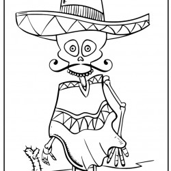 Dibujo de calavera mexicana