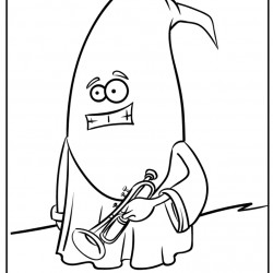 Dibujo de cofrade en Semana Santa