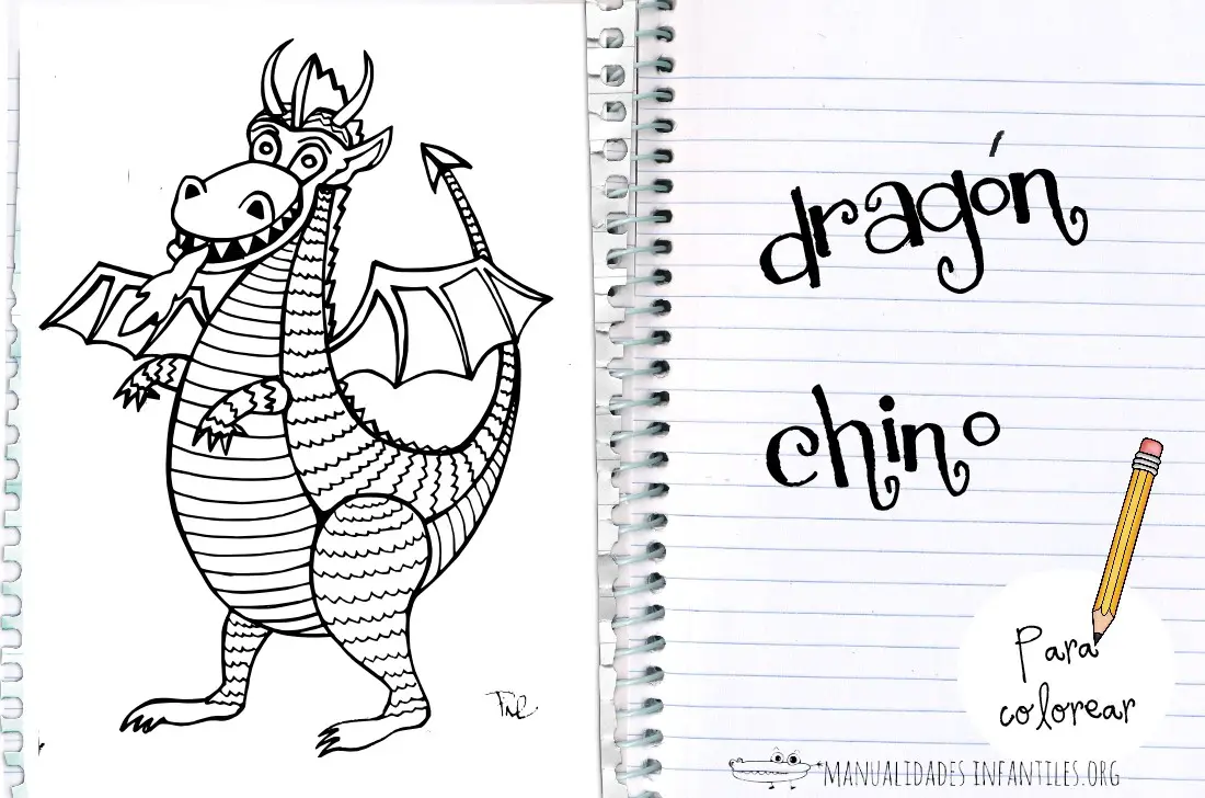 Dibujo de dragon chino
