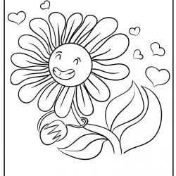 Dibujo de flor enamorada
