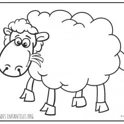 Dibujo de oveja de granja
