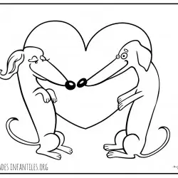 Dibujo de perros enamorados