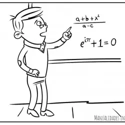 Dibujo de profesor de matematicas