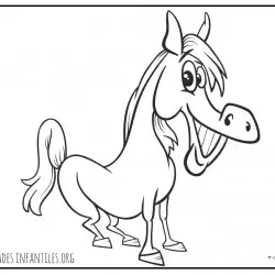 Dibujo de un caballo sonriente
