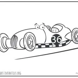 Dibujo de un coche de carreras