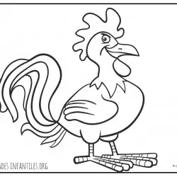 Dibujo de un gallo para colorear