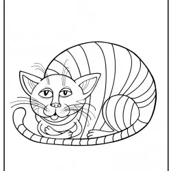 Dibujo de un gato descansando