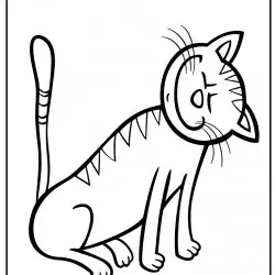 Dibujo de un gato mimoso