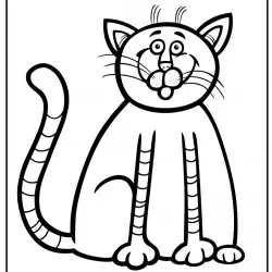 Dibujo de un gato sonriente