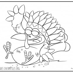 Dibujo de un pavo indio