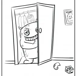 Dibujo del monstruo del armario