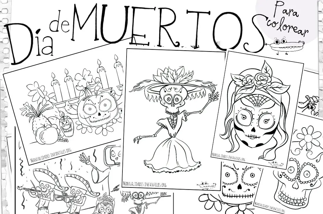 Dibujos Día de Muertos -Manualidades Infantiles