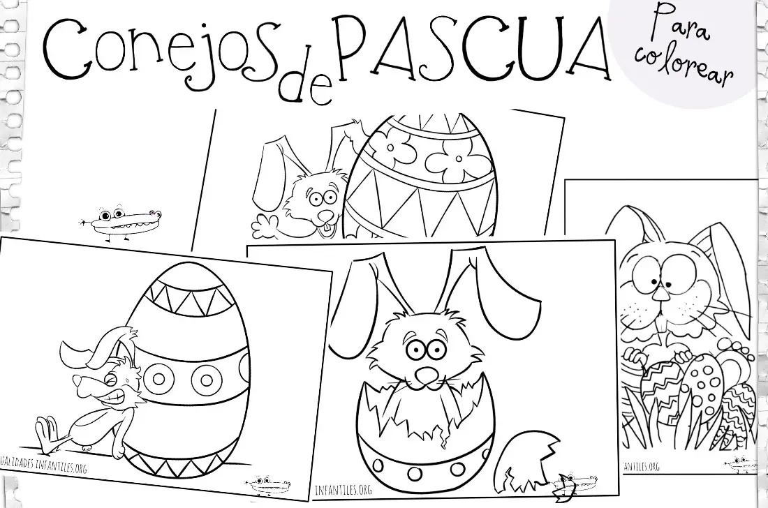 Dibujos de conejos de Pascua