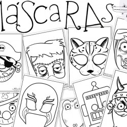 Dibujos de mascaras para colorear