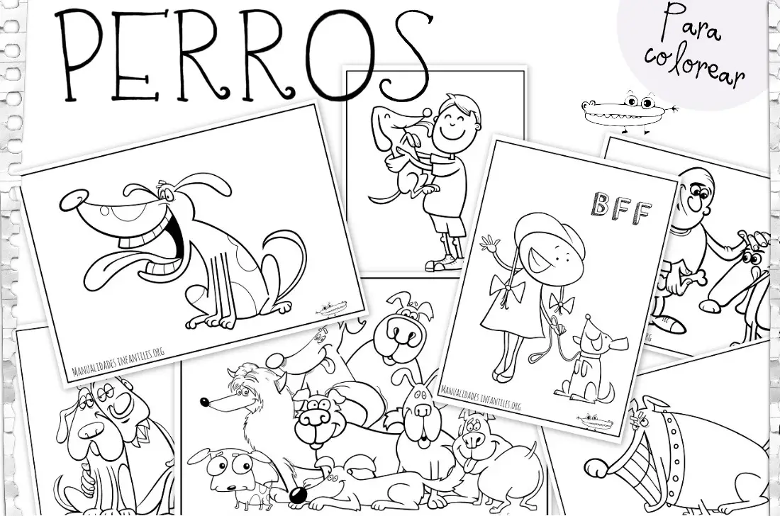 Dibujos de perros para colorear -Manualidades Infantiles Dibujos de perros para colorear -Manualidades Infantiles