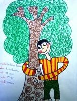 Dibujos dia del arbol para colorear